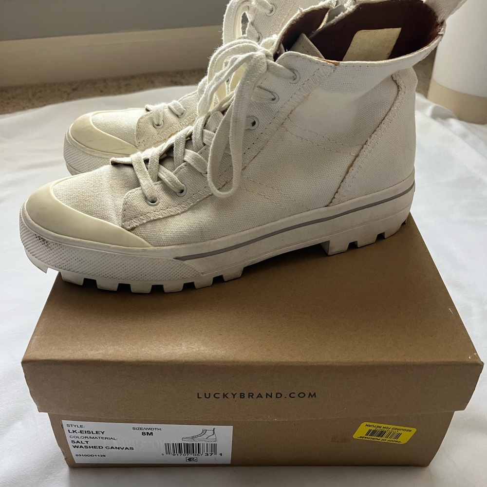 Lucky Brand Cream Canvas High-Tops